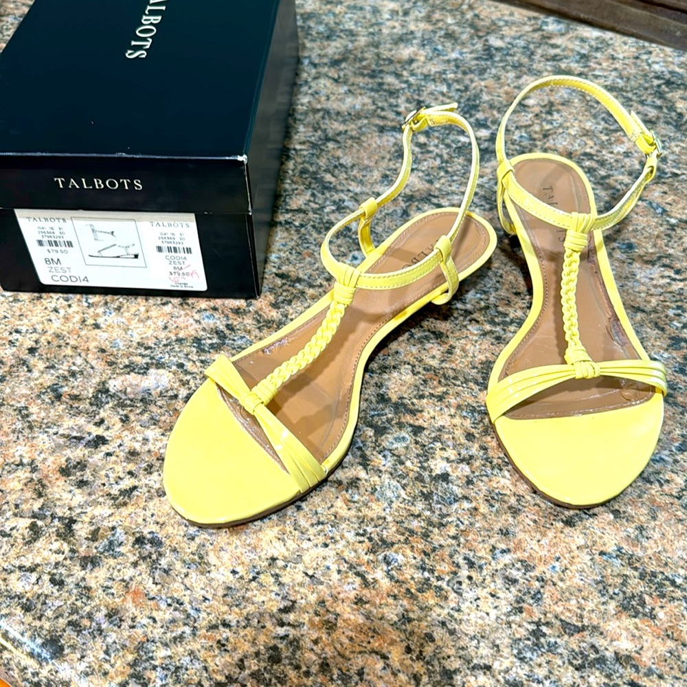 Talbot’s sandals size 8M in “zest” yellow
